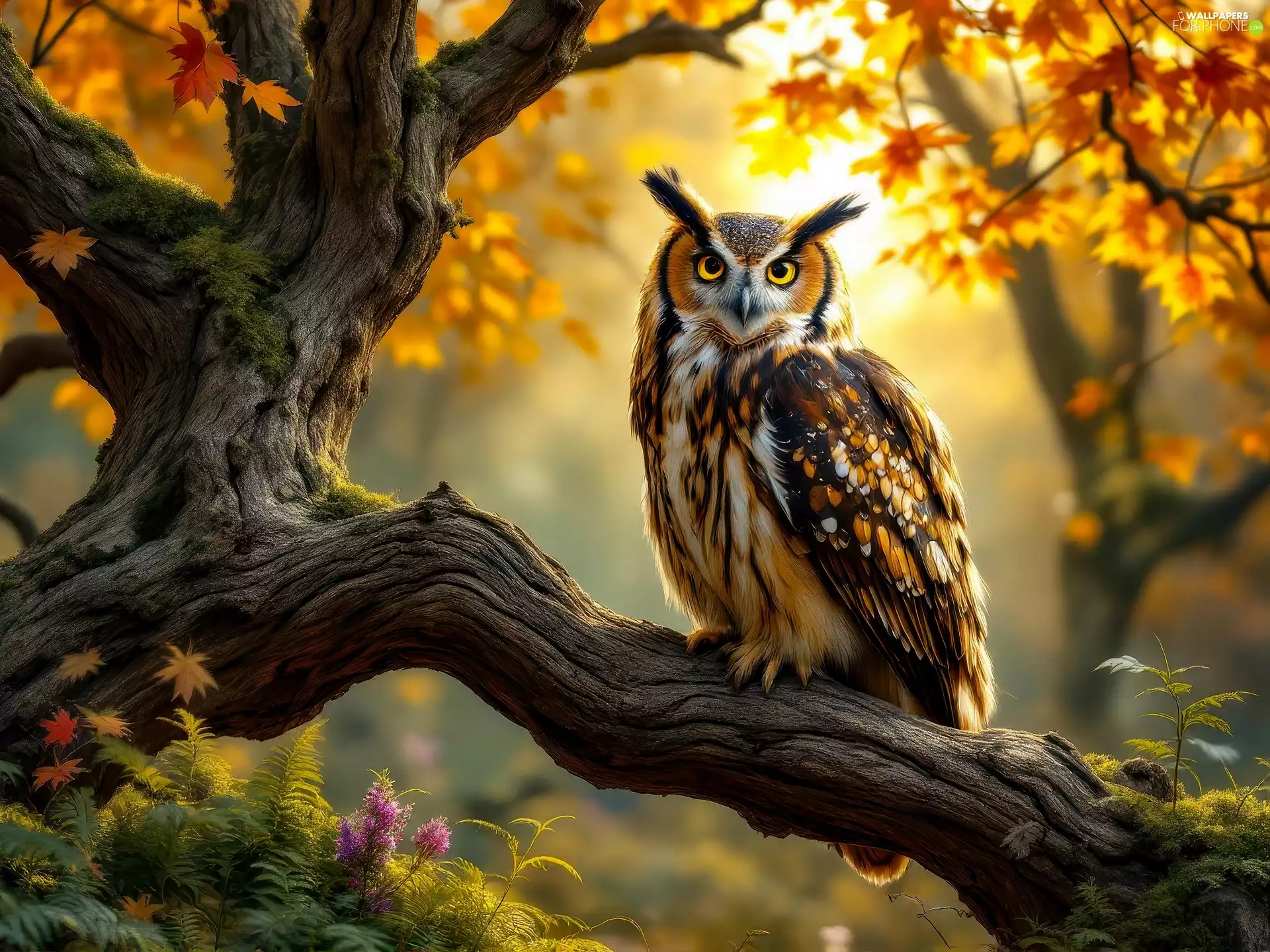 Lod on the beach, Bird, Owl Ear