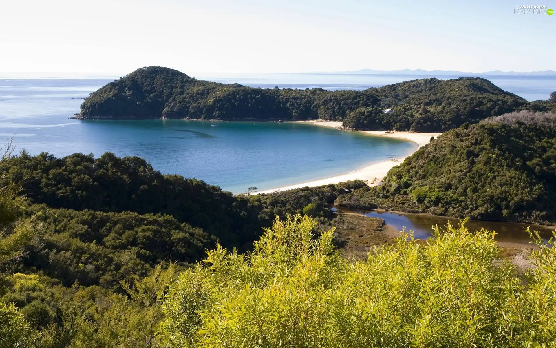 Beaches, sea, Mountains