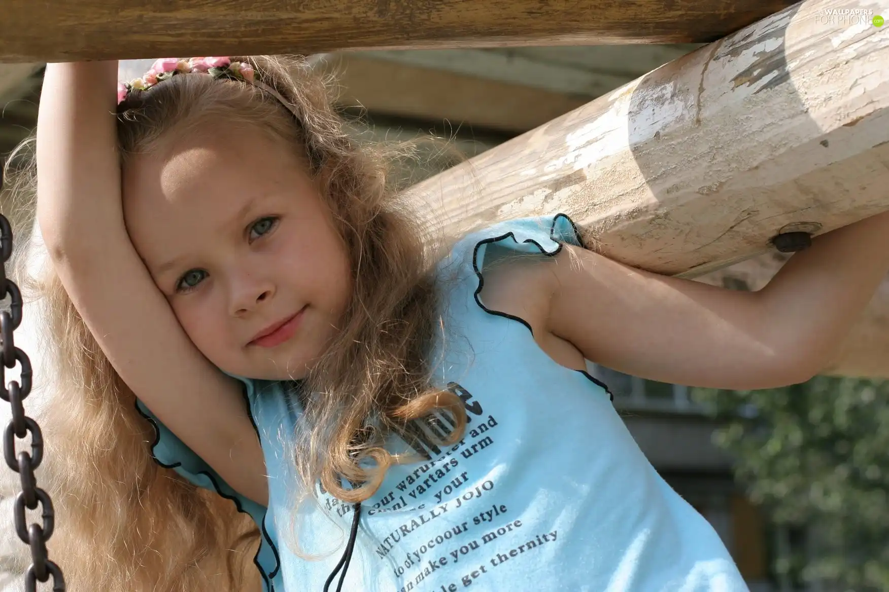 girl, wood, Beams, Blonde