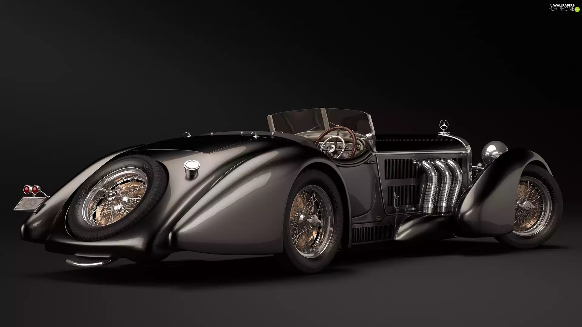 1930, antique, Mercedes-Benz SS Roadster