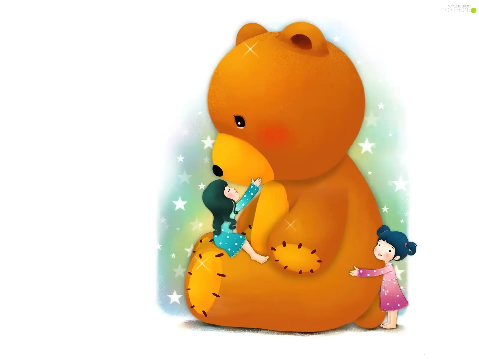 teddy bear, Kids, Big