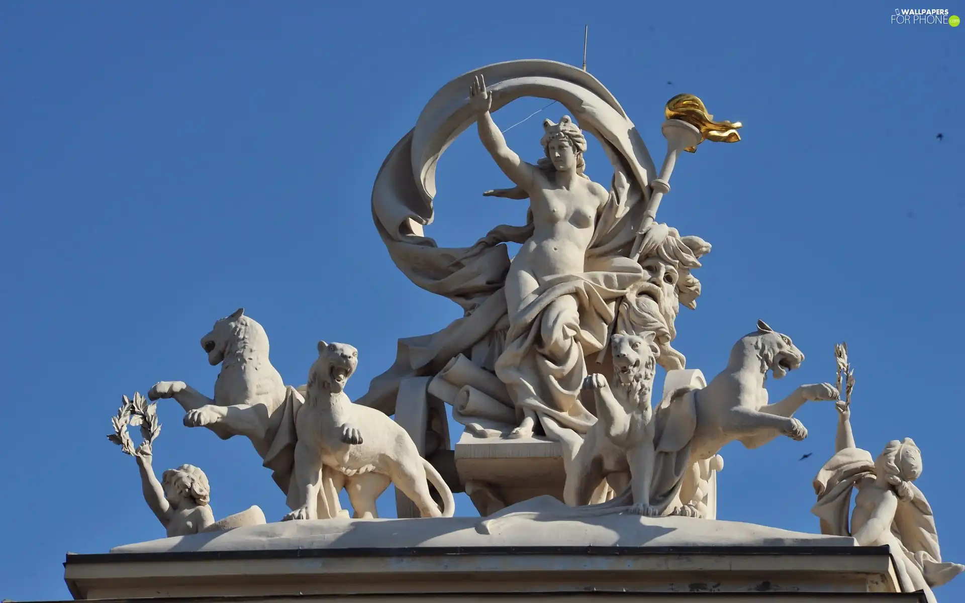 Monument, torch, Big Fire, sculpture