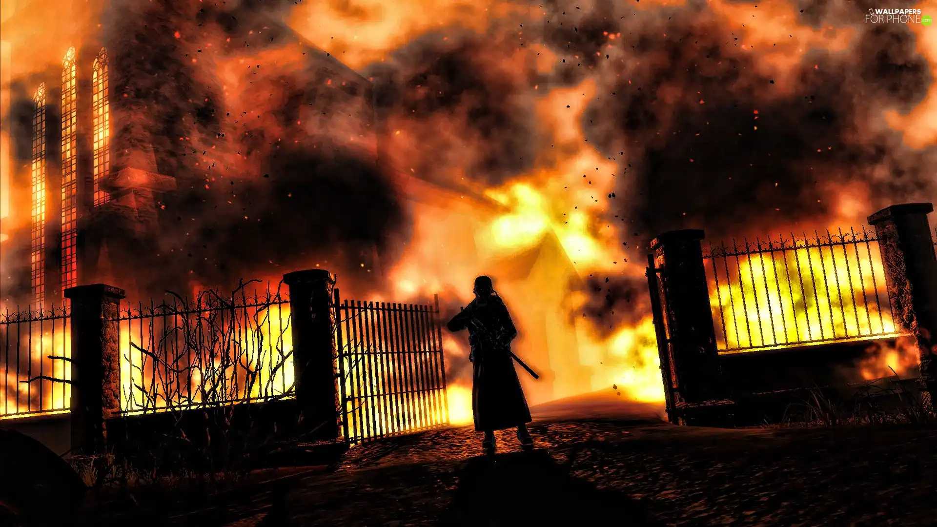 soldier, House, Big Fire