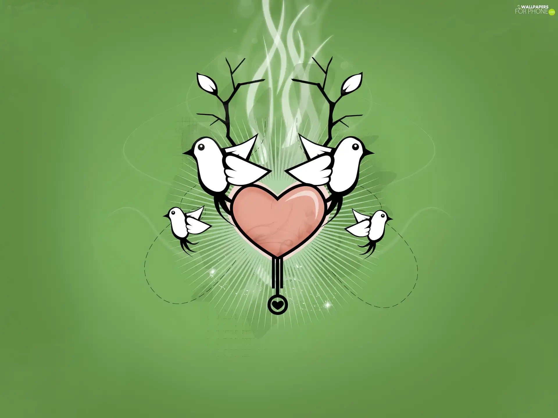 Heart teddybear, Birds on the log