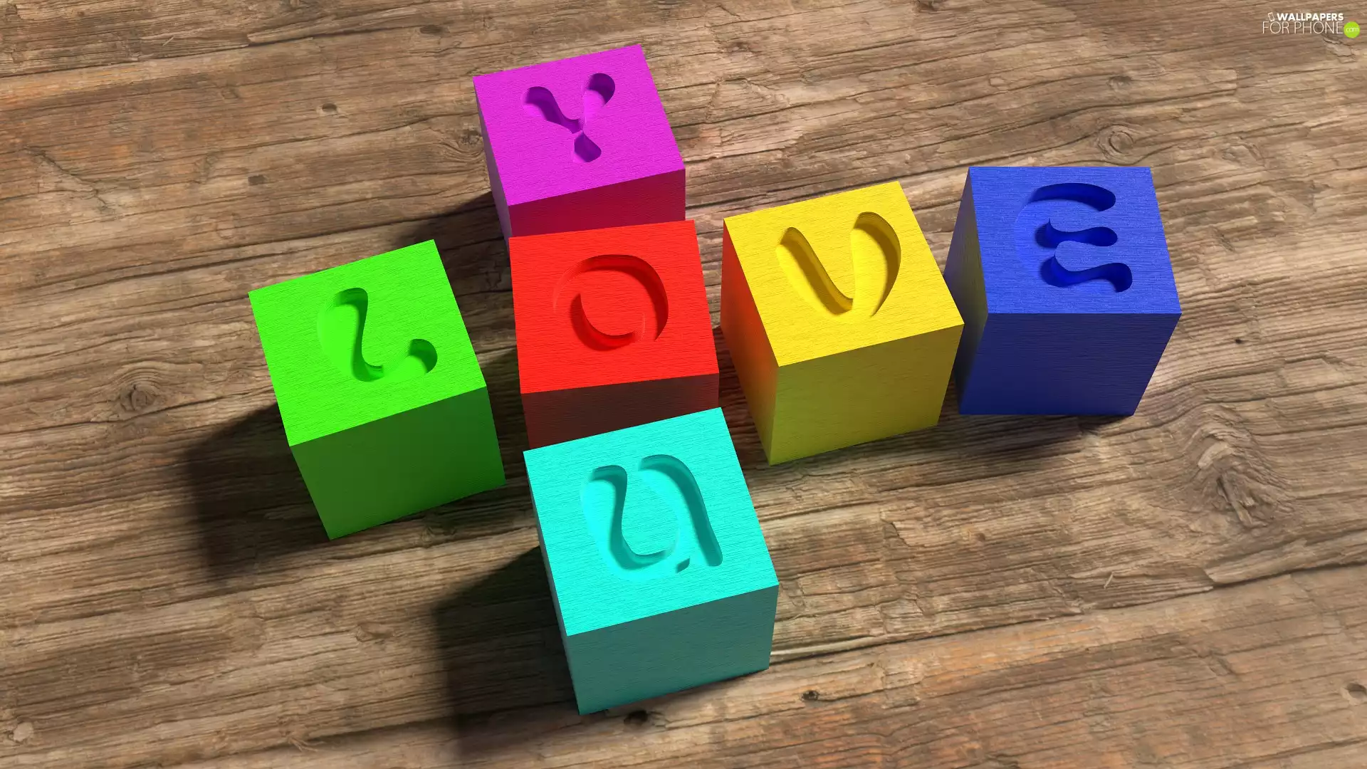 For Children, color, Love You, boarding, text, Blocks