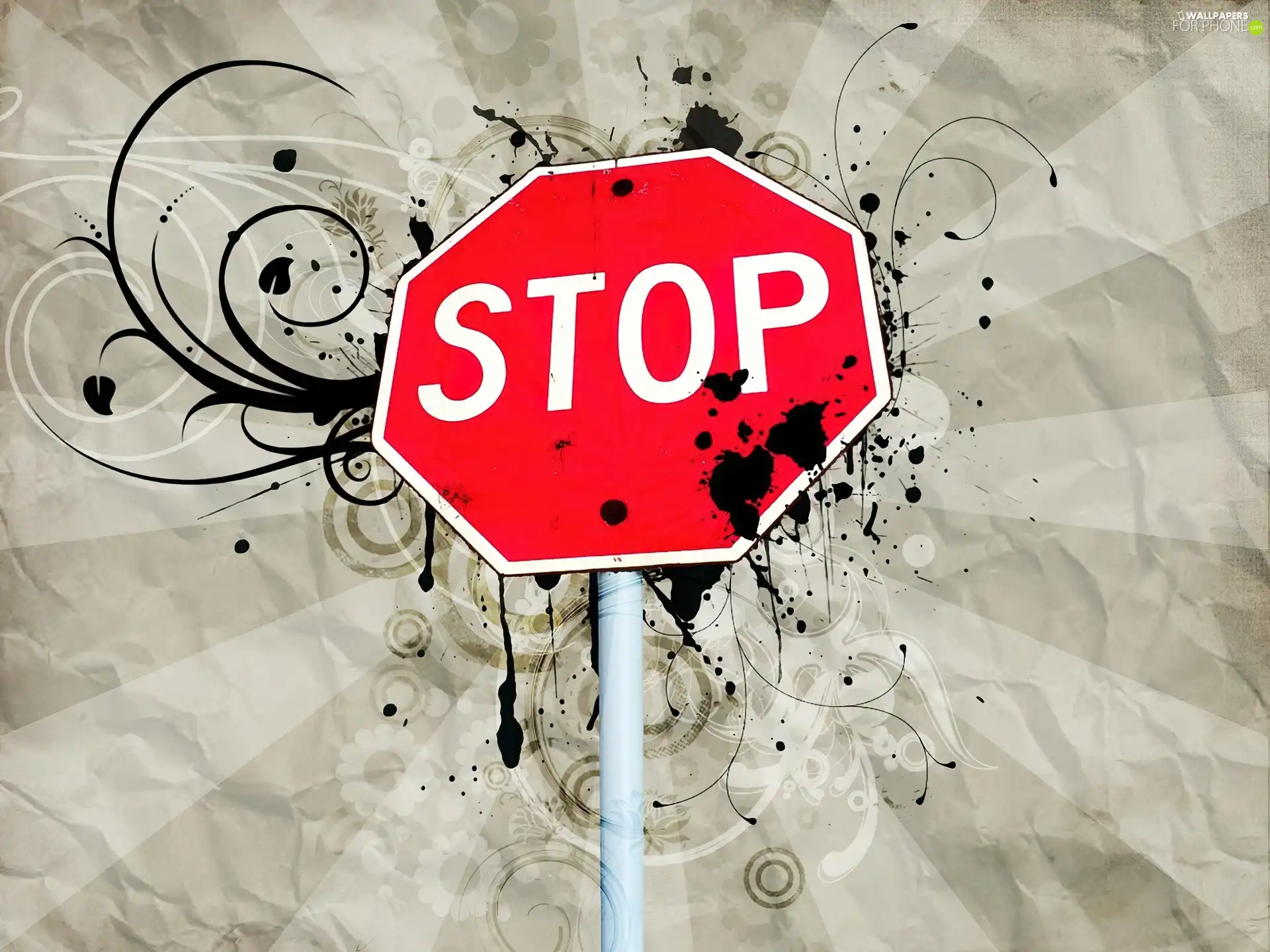 texture, Stop Sign, blots