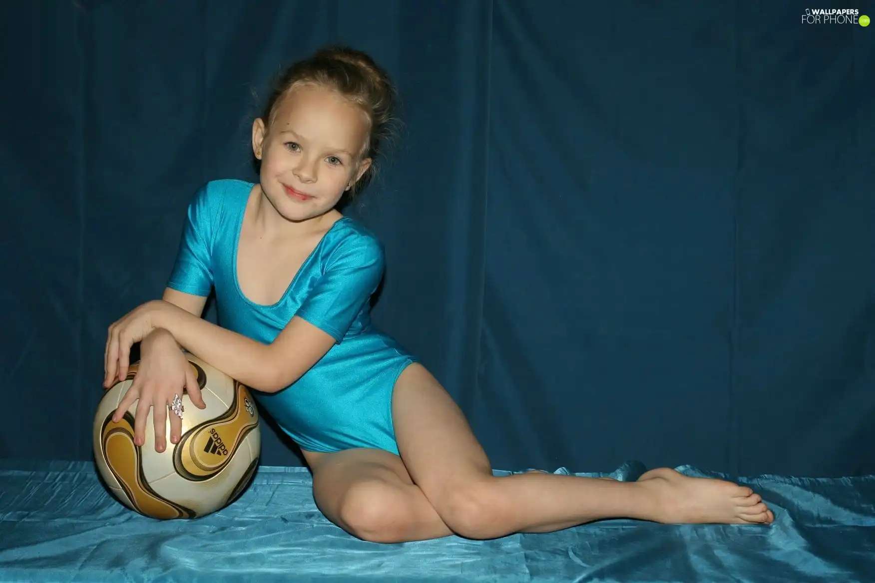 blue, costume, Smile, Ball, girl