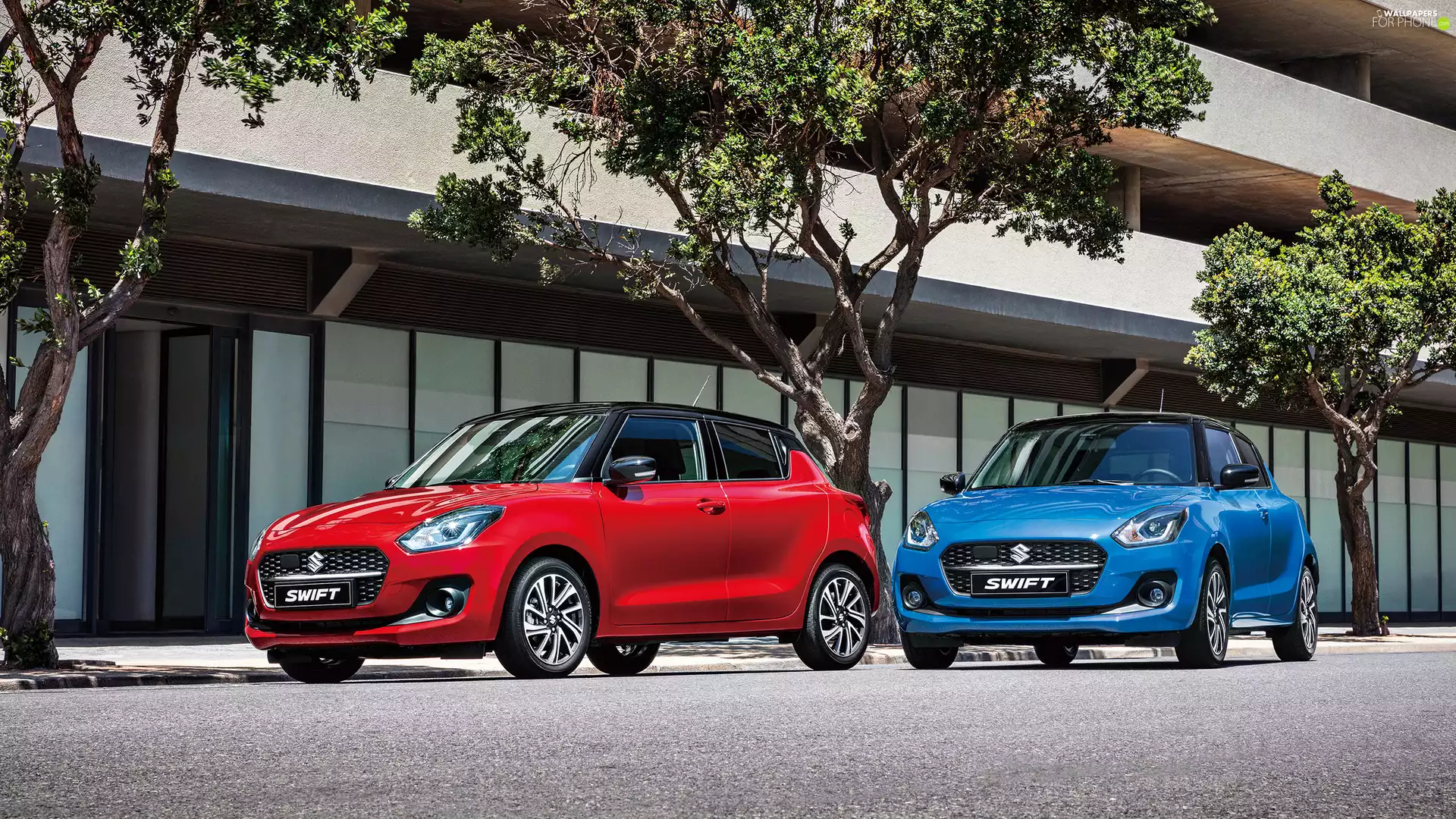 Suzuki Swift, Red, Blue