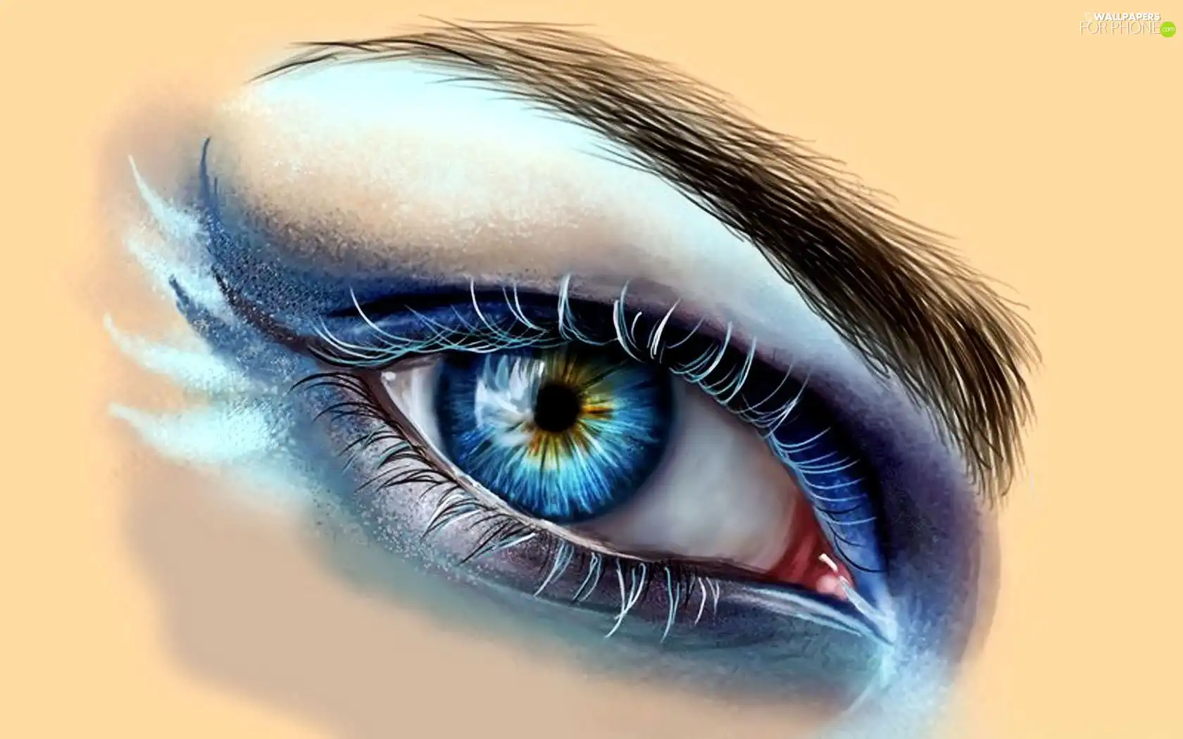 make-up, eye, blue