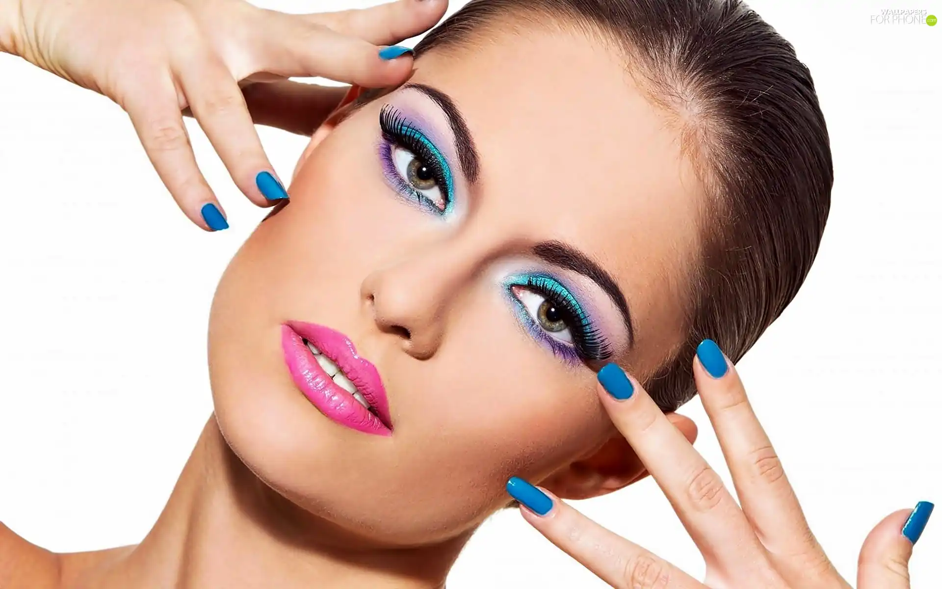 make-up, model, blue