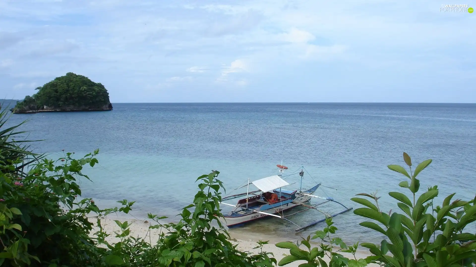 water, Boracay, Islet, Leaf, Philippines, Boat, Sky