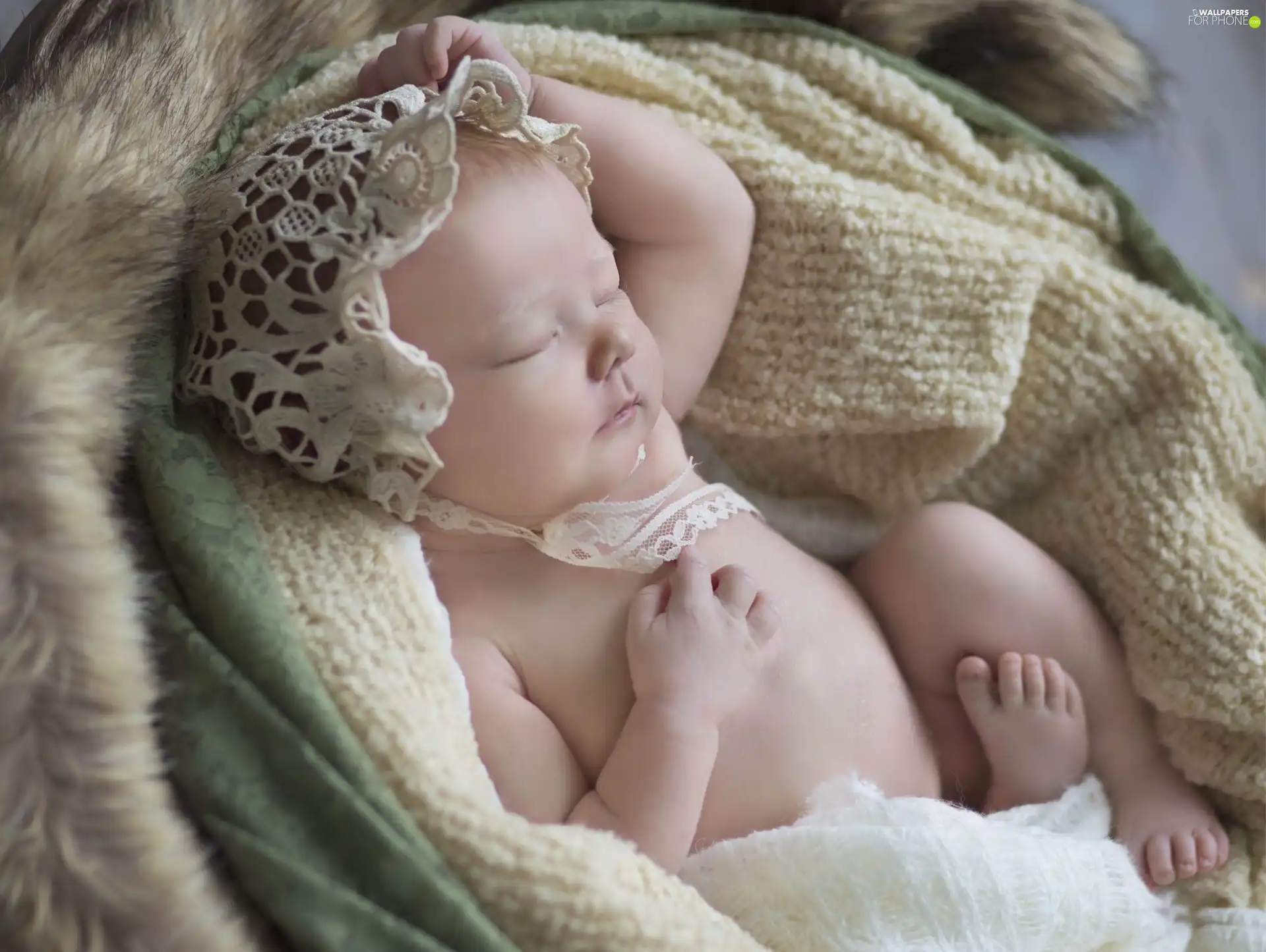 Bonnet, Sleeping, Baby