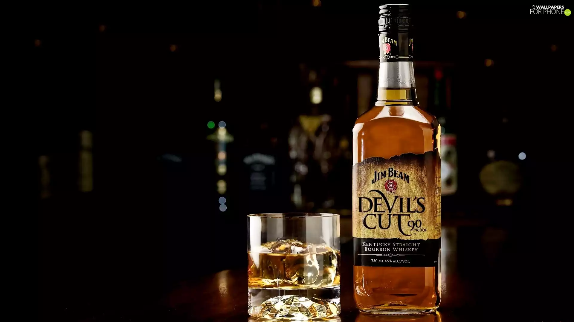 Bottle, Jim Beam Bourbon Devils Cut 90, cup, Whisky