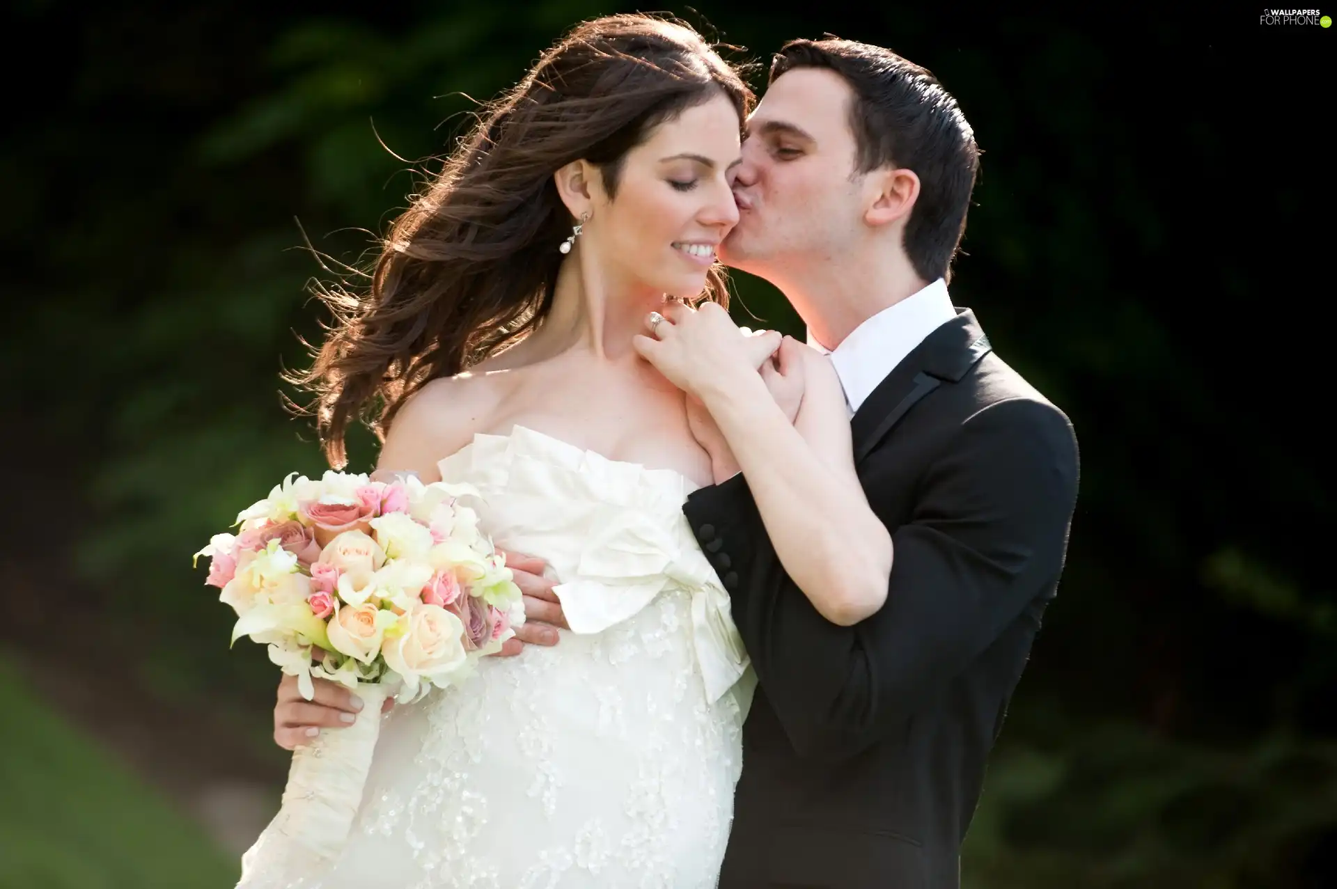 Steam, marriage, bouquet, young