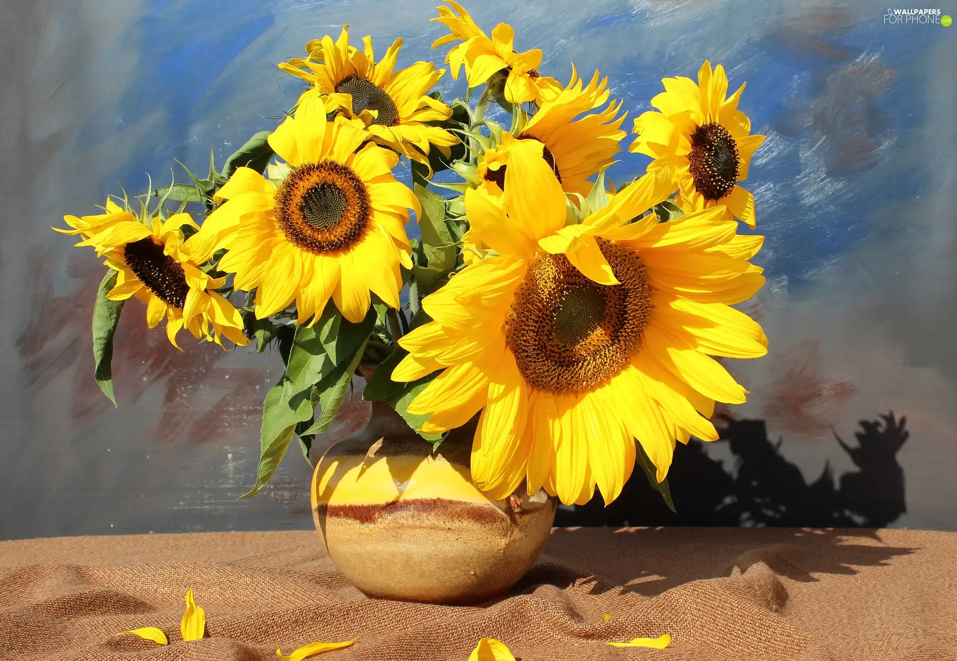 Flowers, bouquet, Vase, Nice sunflowers