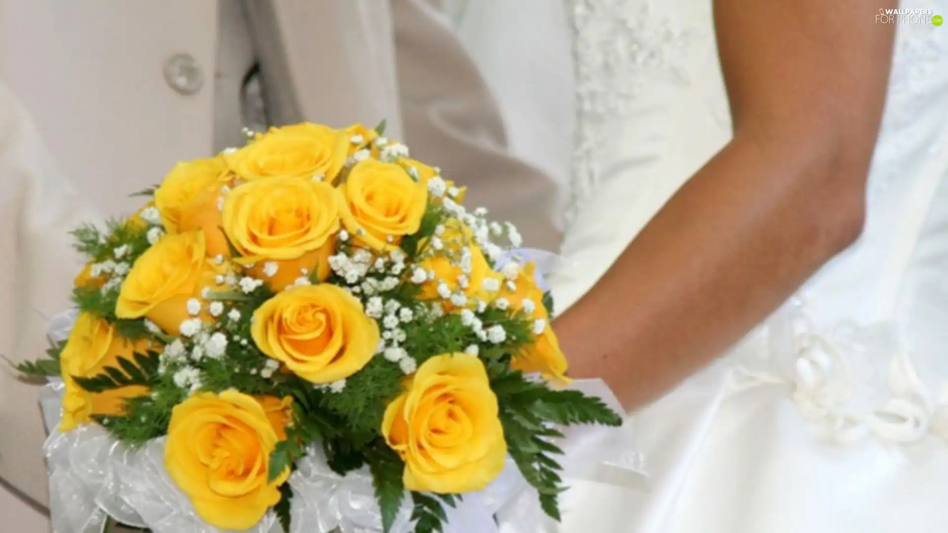 bouquet, roses, wedded