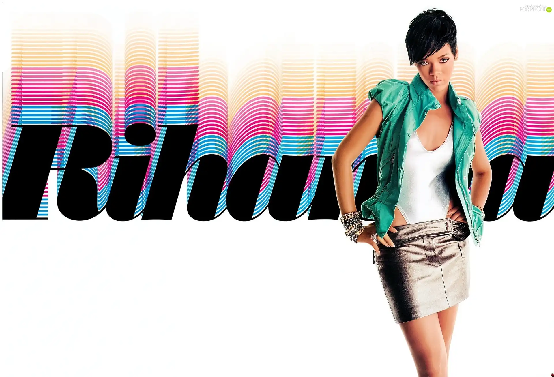 Robyn Rihanna Fenty, Skirt, Bracelet, Jacked