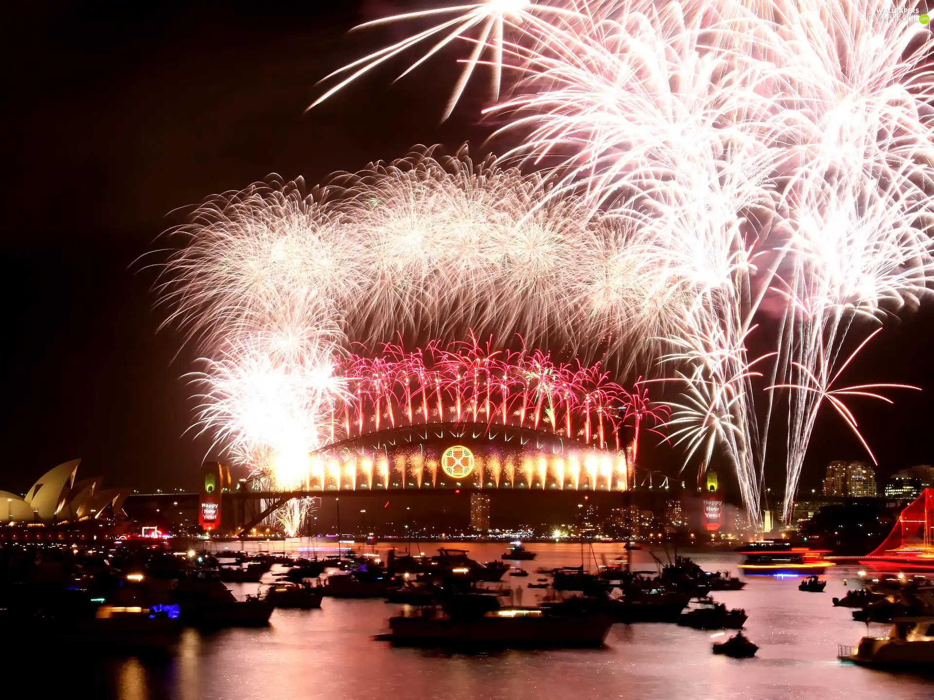 bridge, fireworks, Sydney, New Year, Australia