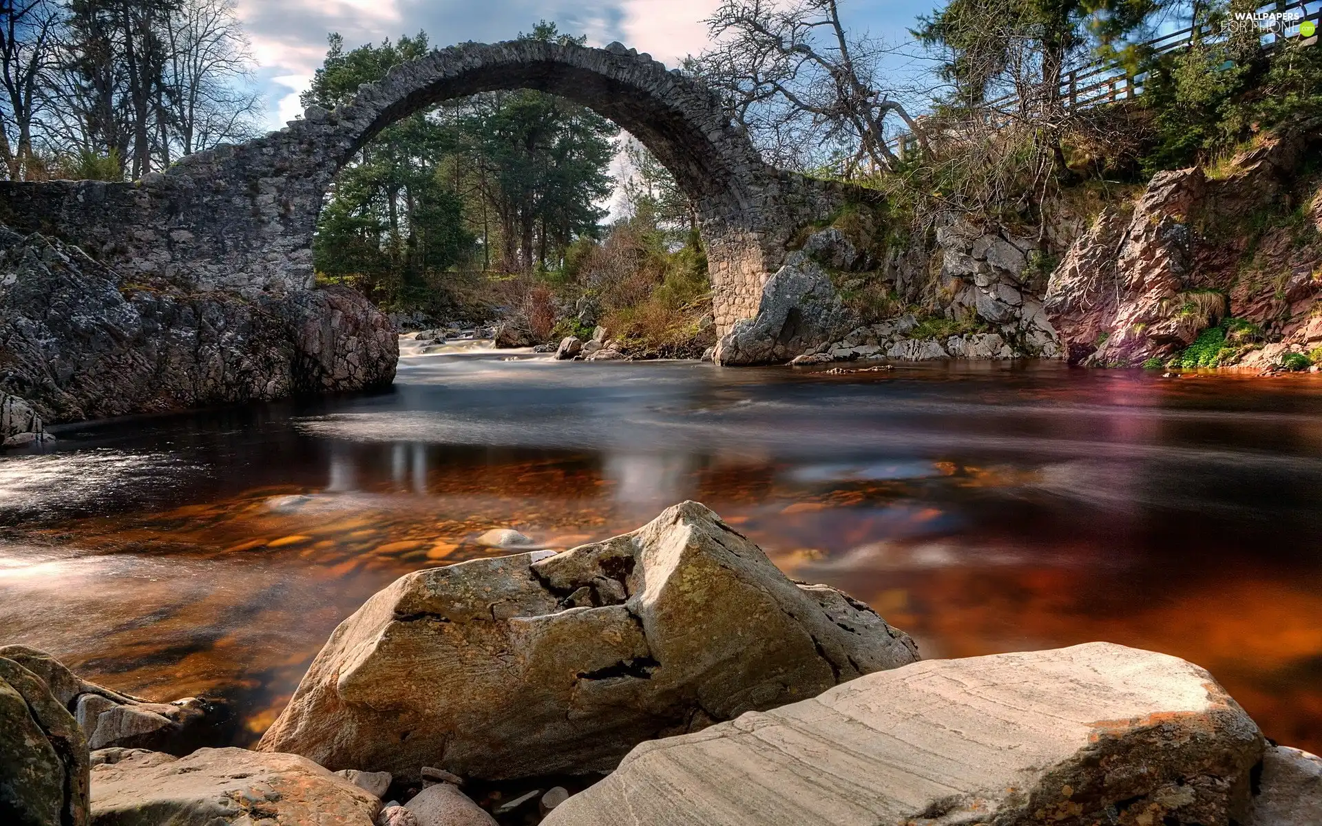 River, stone, bridge, Stones