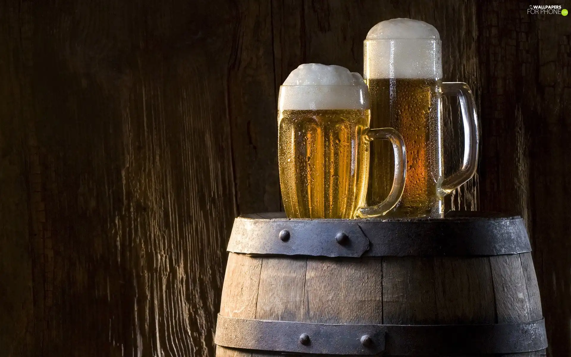 barrel, Beer, Bright, Mugs