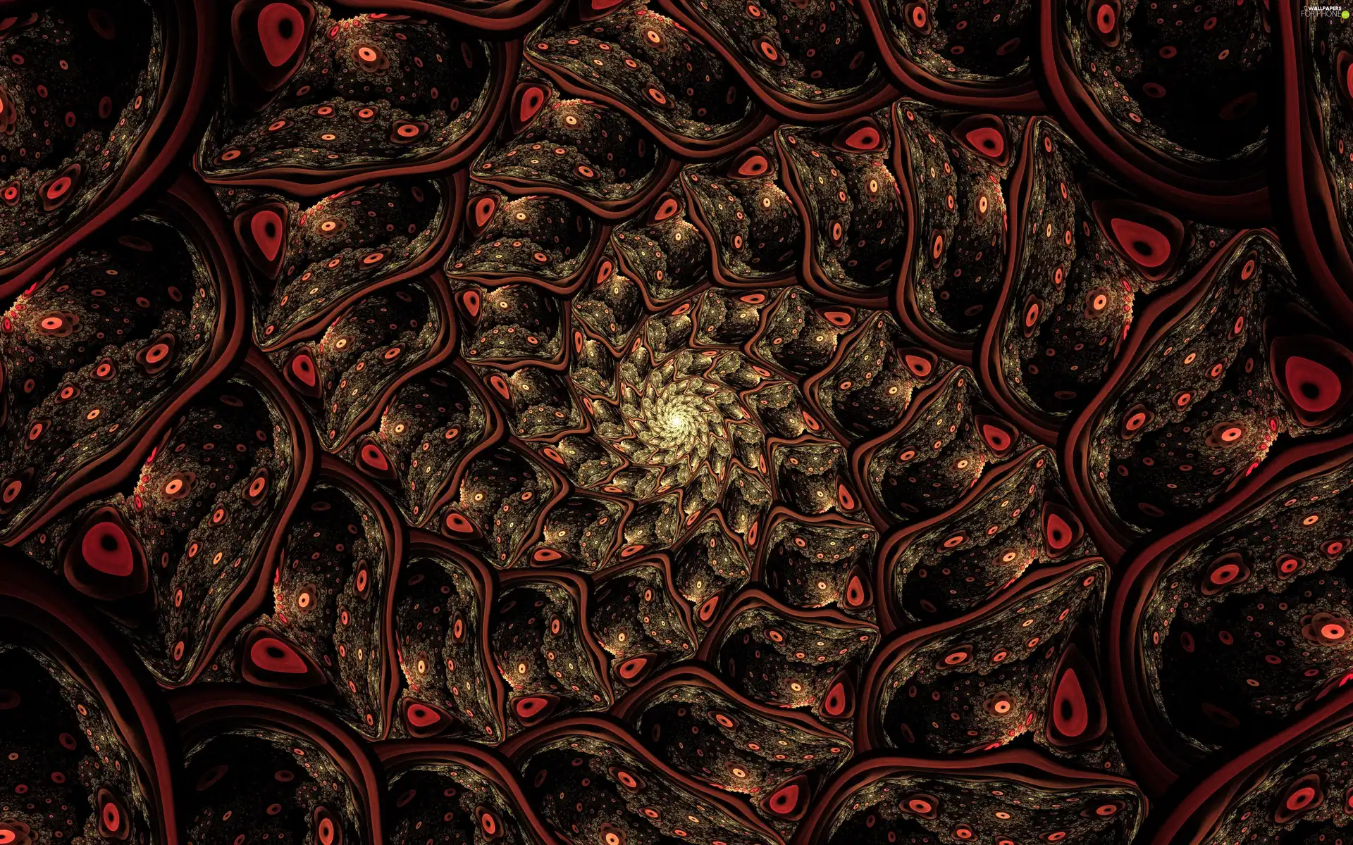 Brown, Fraktal, spiral