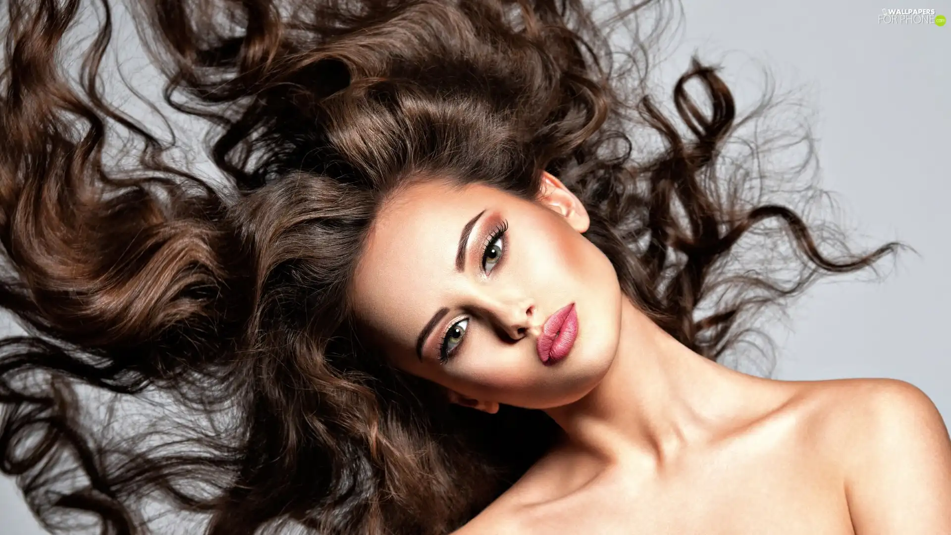 disheveled, Hair, light brown, face, Women