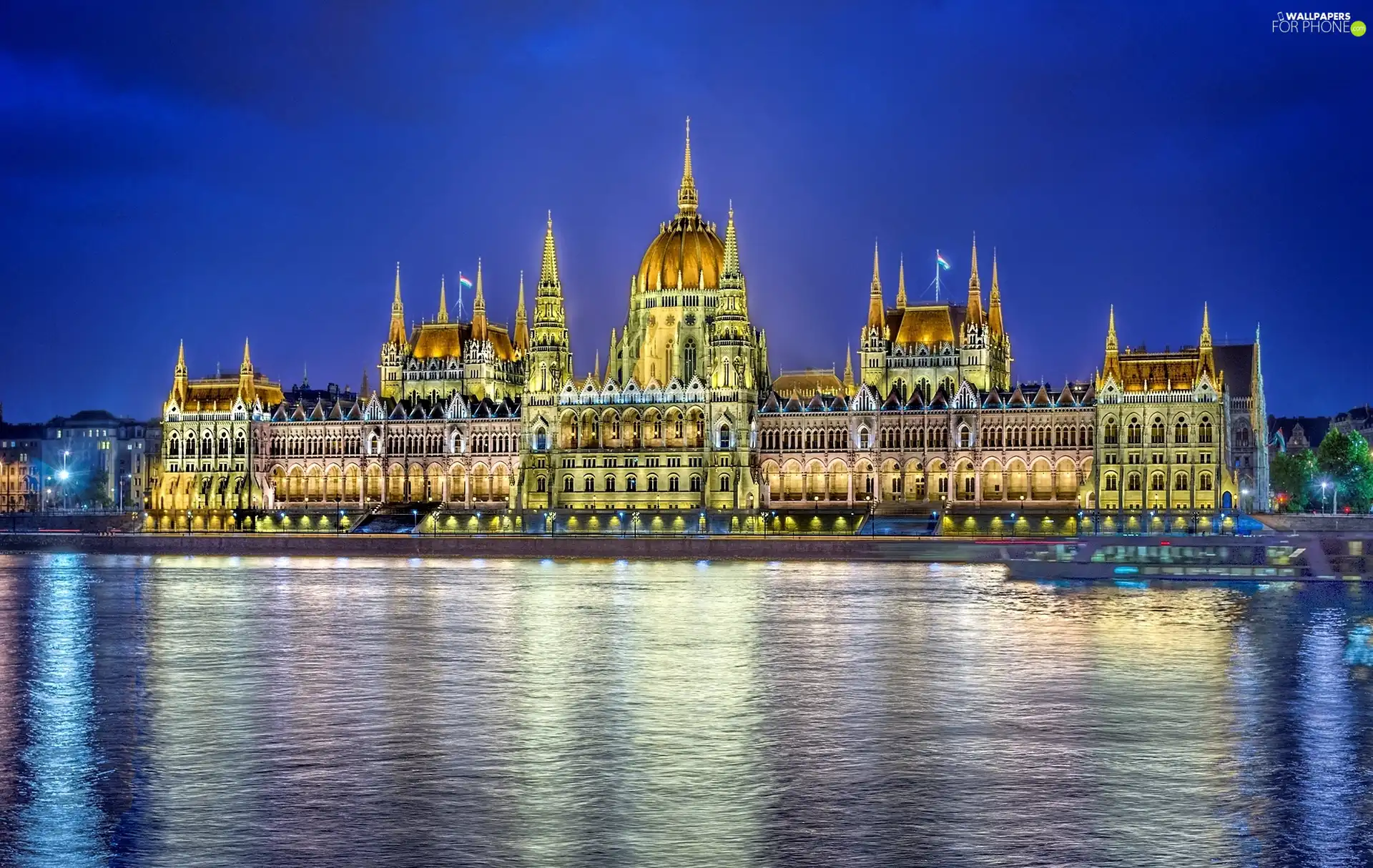Monument, River, Budapest, Hungary, parliament, Danube