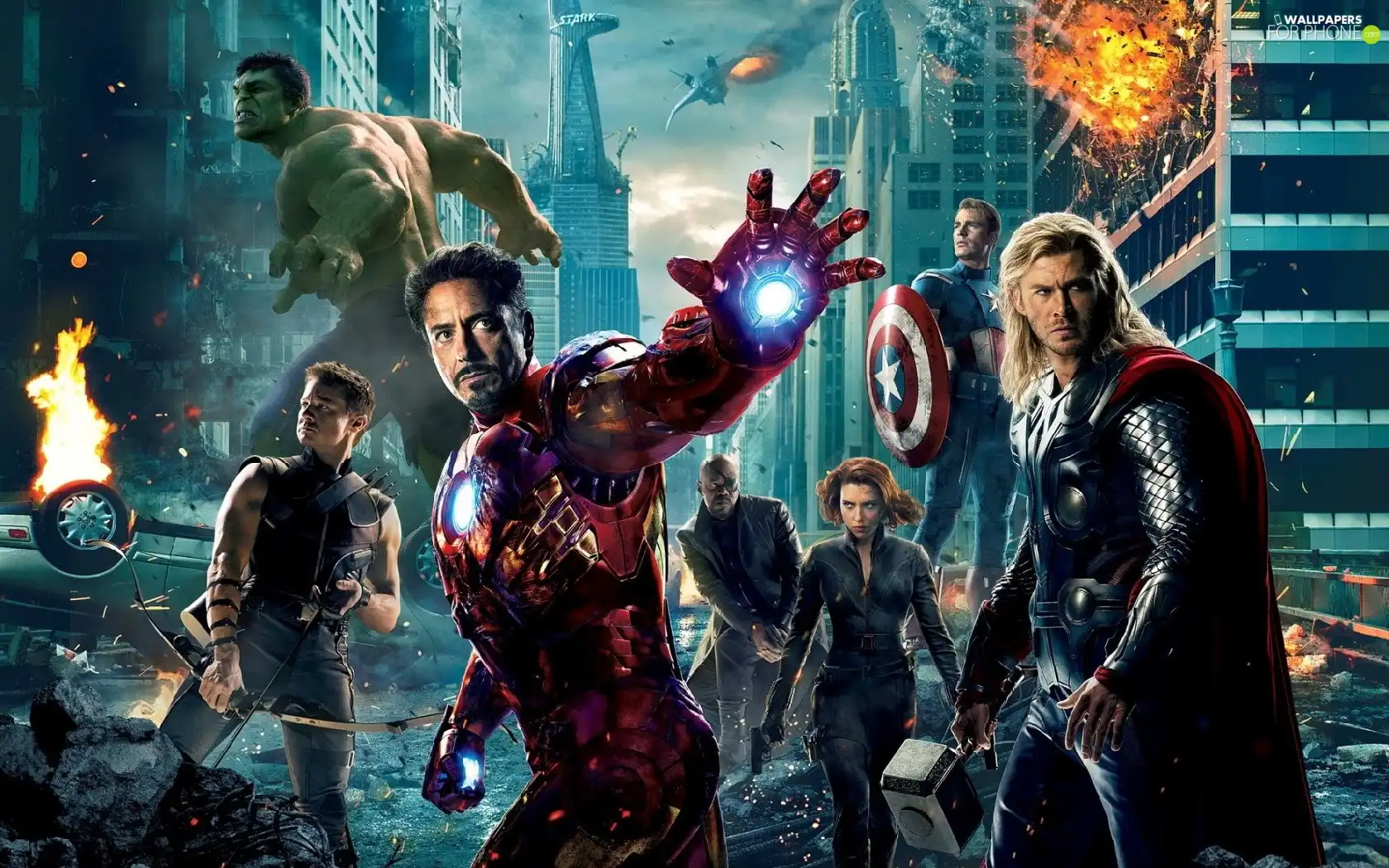The Avengers, destroyed, buildings, Heroes