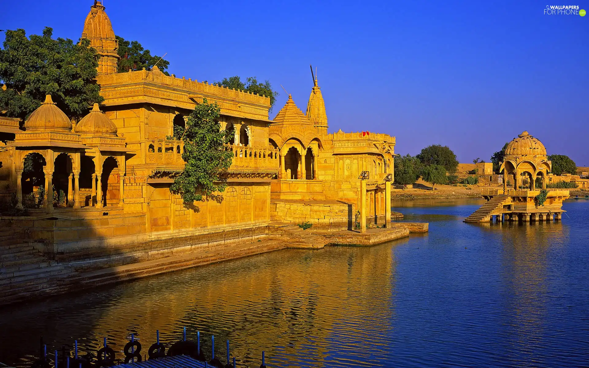 Buldings, india, Ganges