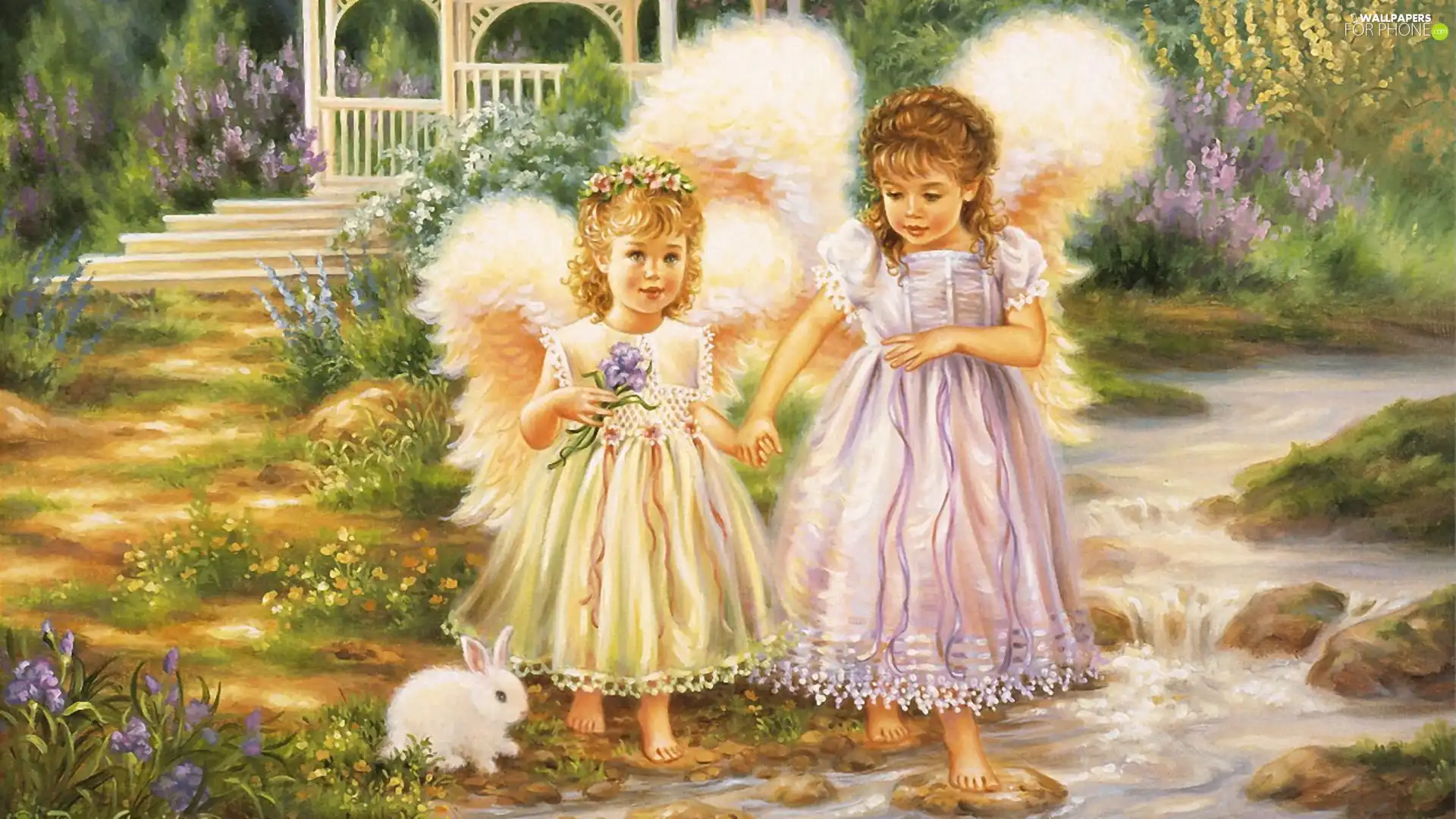 Bunny, Dona Gelsinger, girls, angels, Two