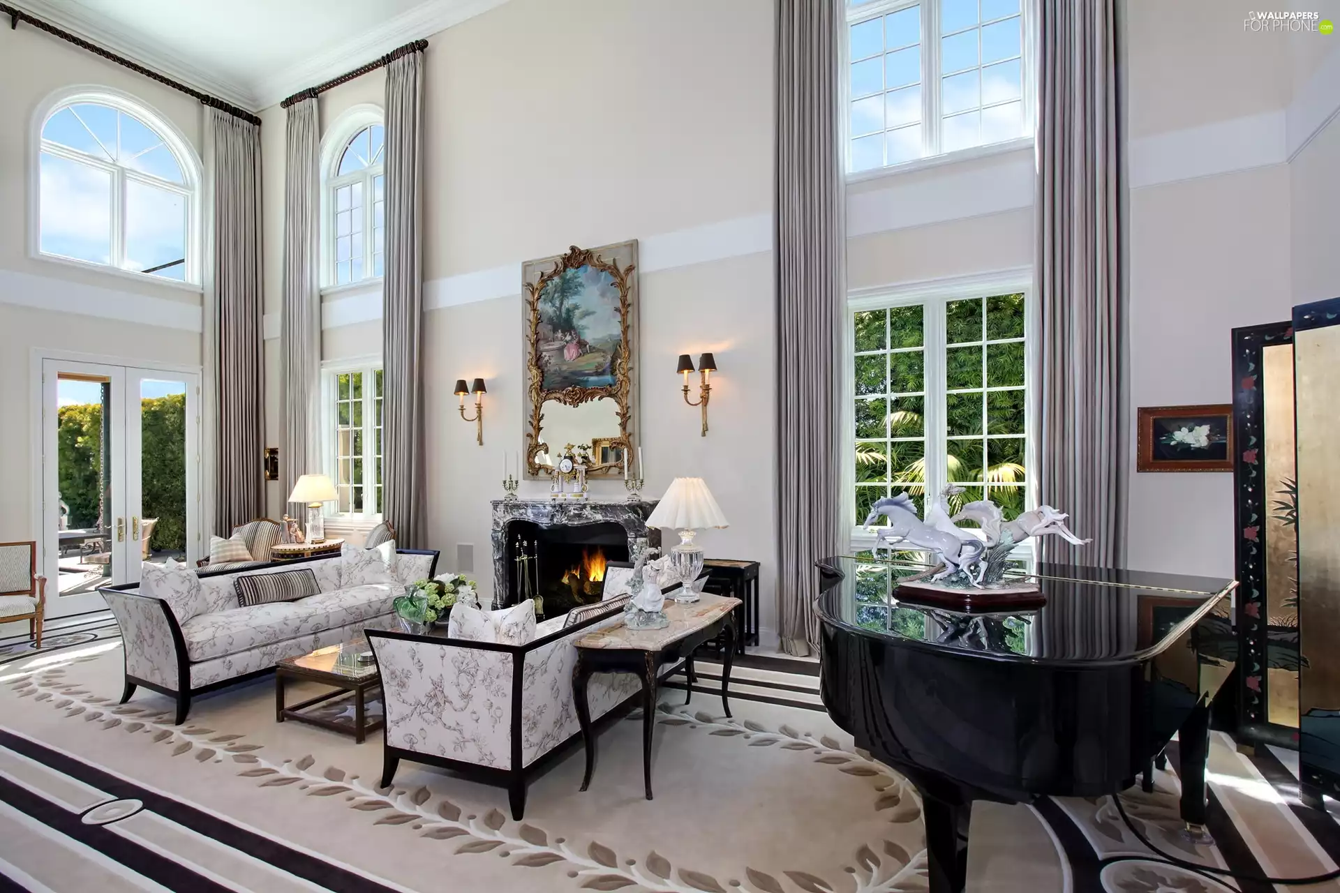 Piano, Project, sofa, burner chimney, saloon