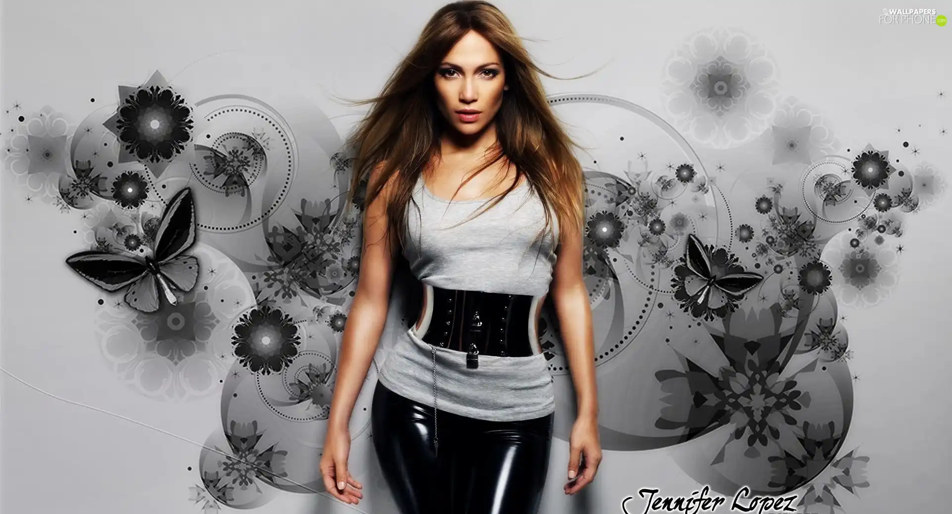 Jennifer Lopez, belt, butterfly, wide