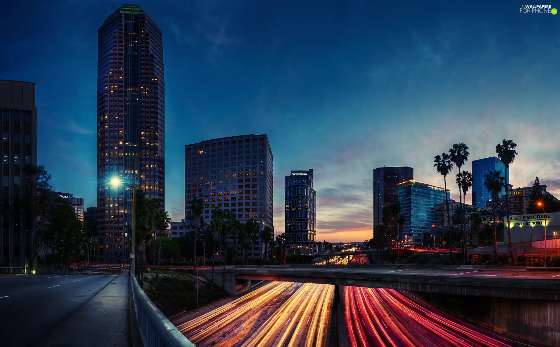 Way, skyscraper, State of California, Los Angeles, The United States