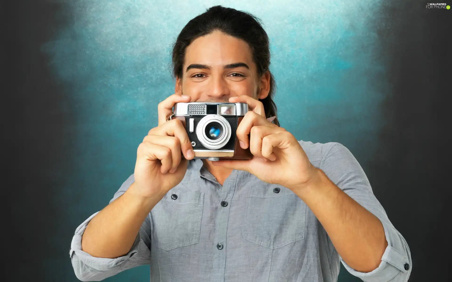 Camera, photographic, model, smiling, a man