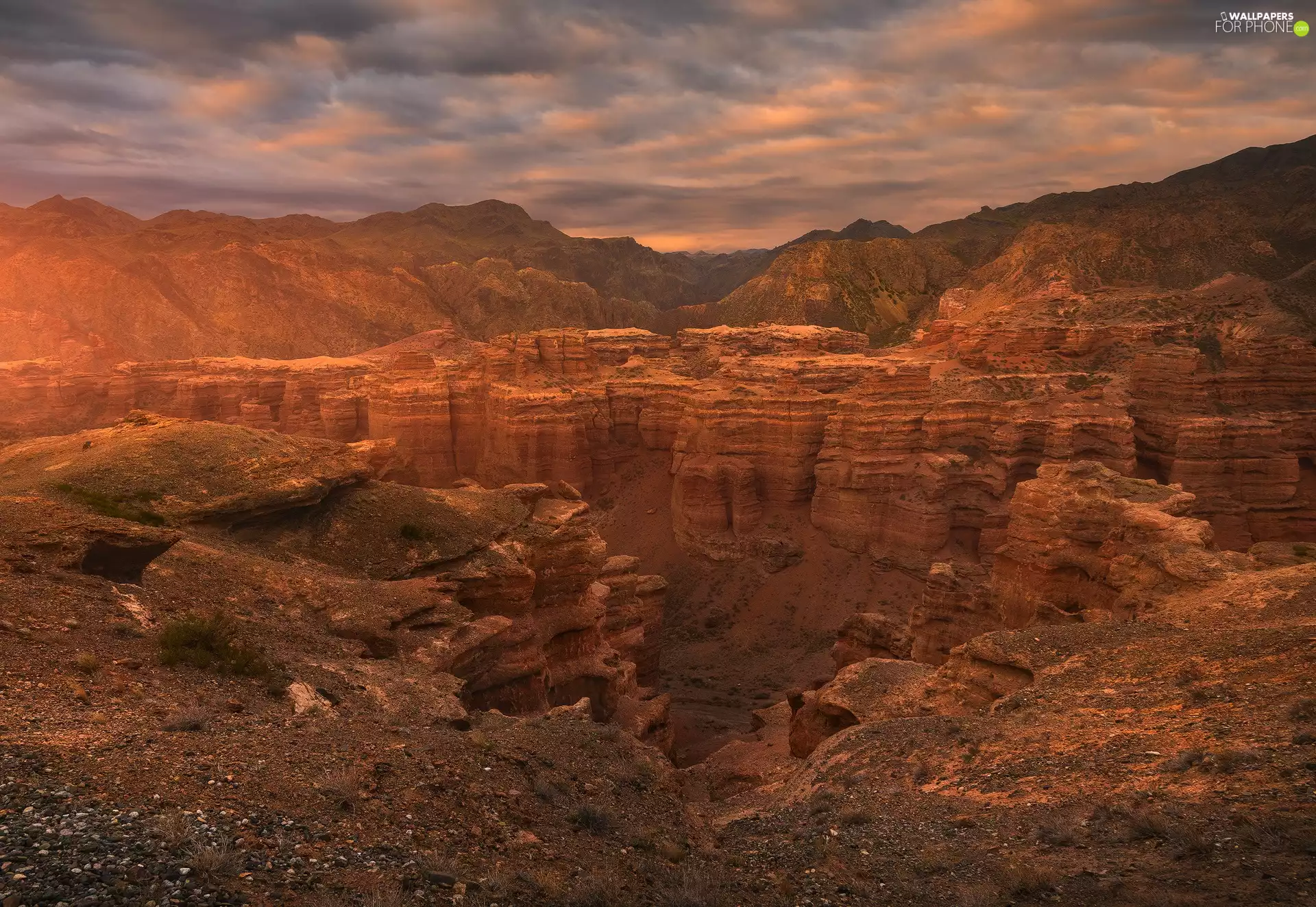 Mountains, Red, rocks, canyon