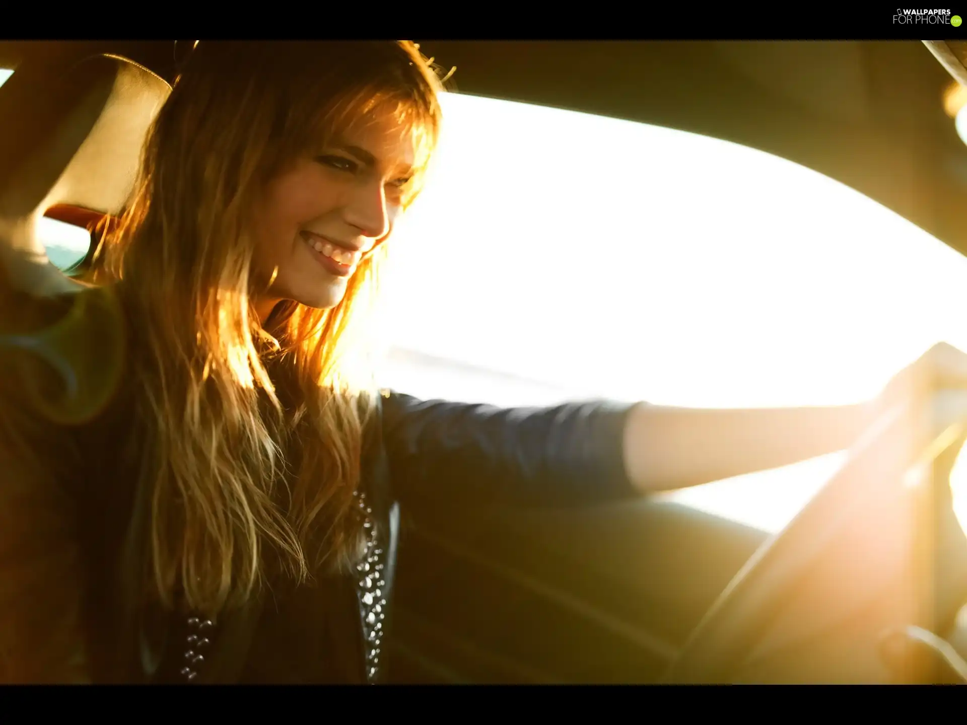 smiling, Driving, car, Women