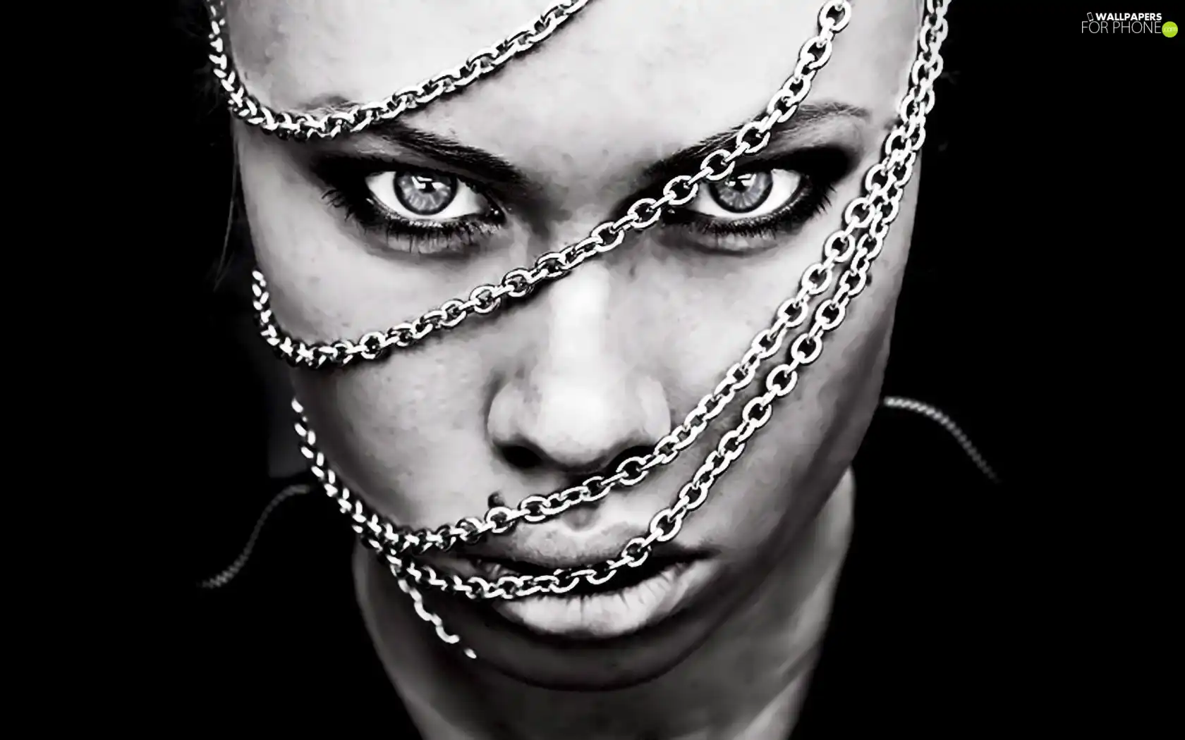 chain, portrait, face