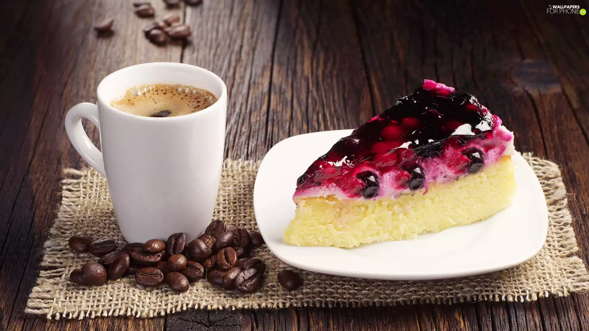 cheesecake, coffee, grains