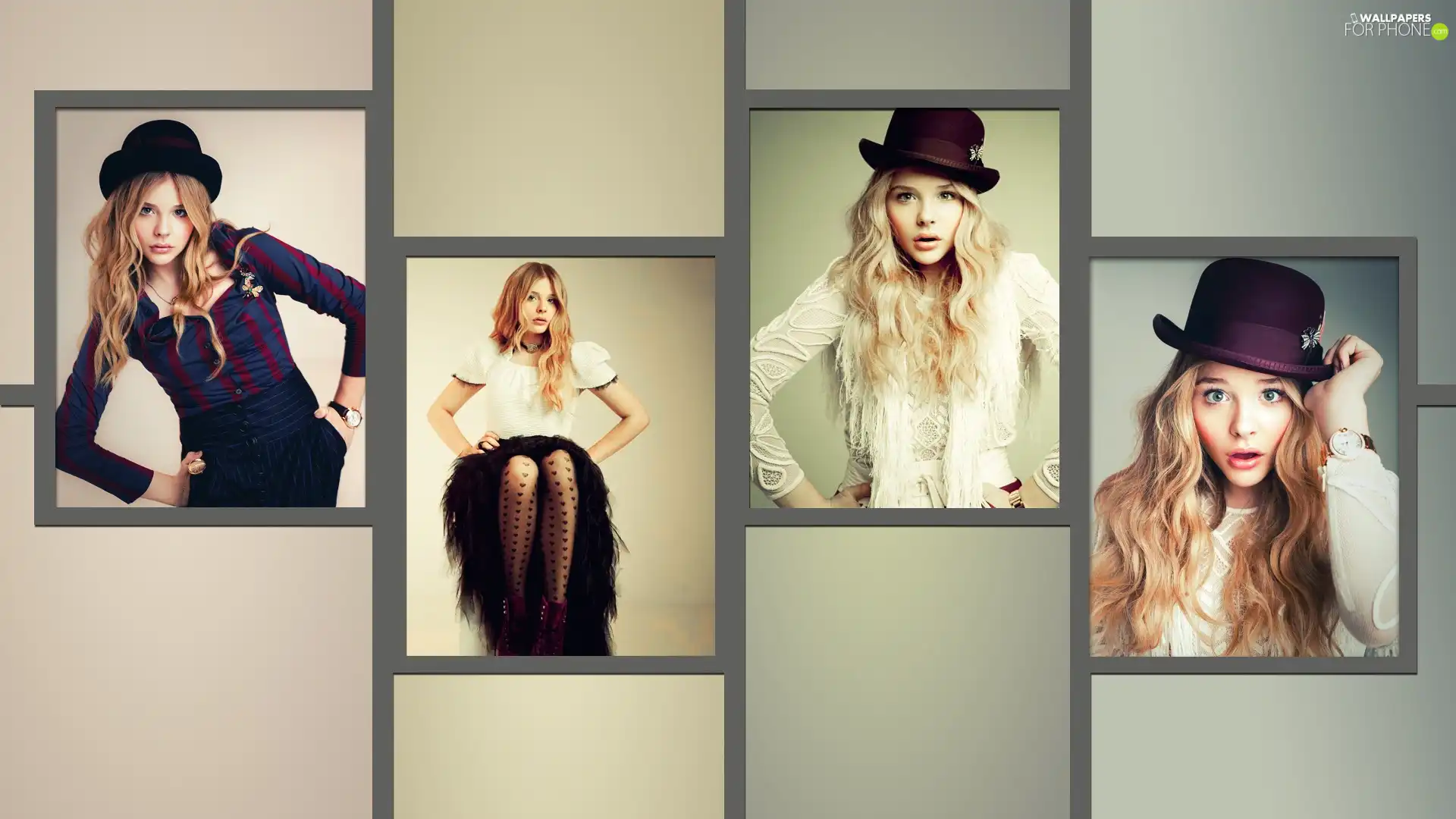 Chloe Moretz, hats