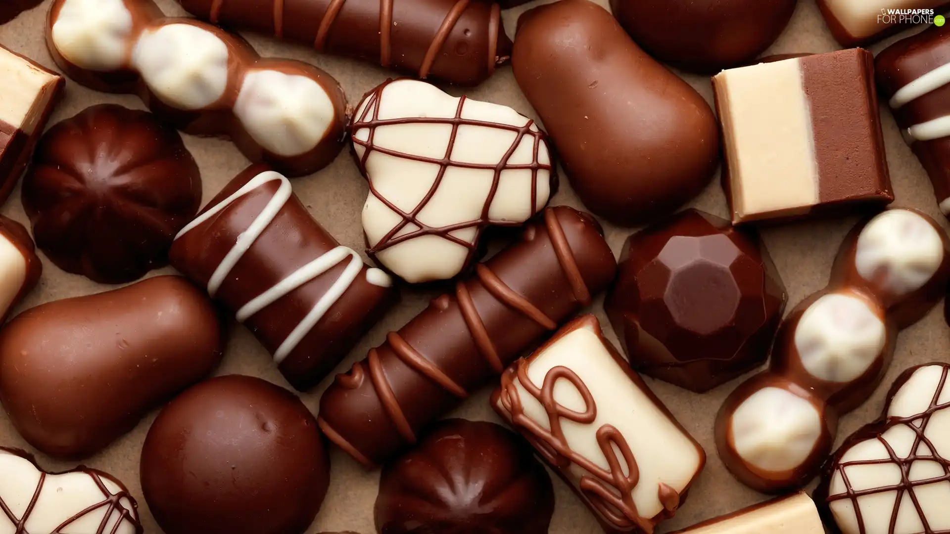 Various, glaze, Chocolate, pralines