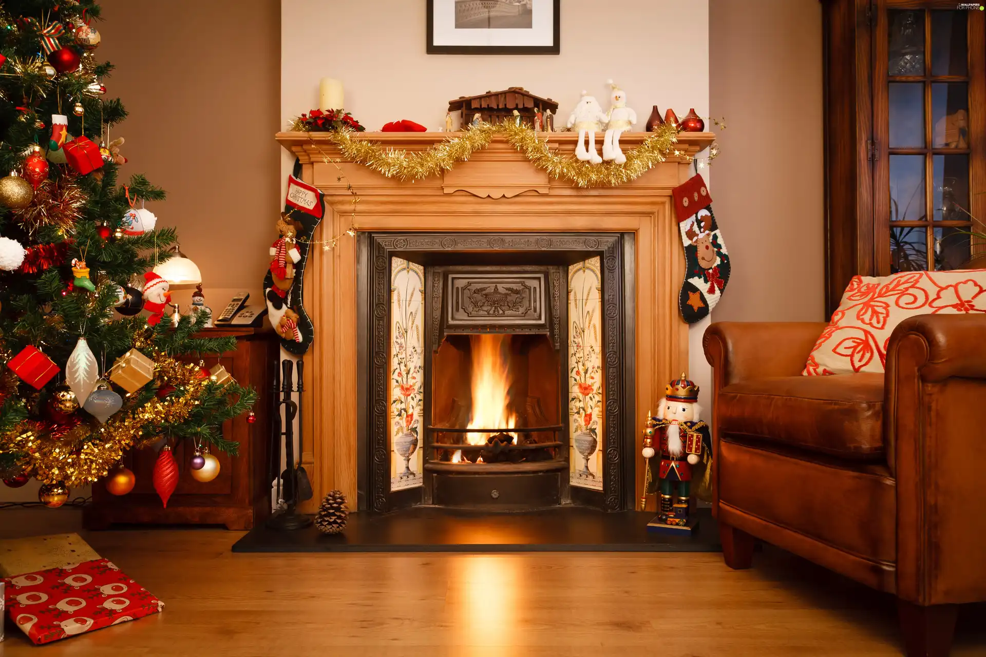burner chimney, Room, christmas, christmas tree