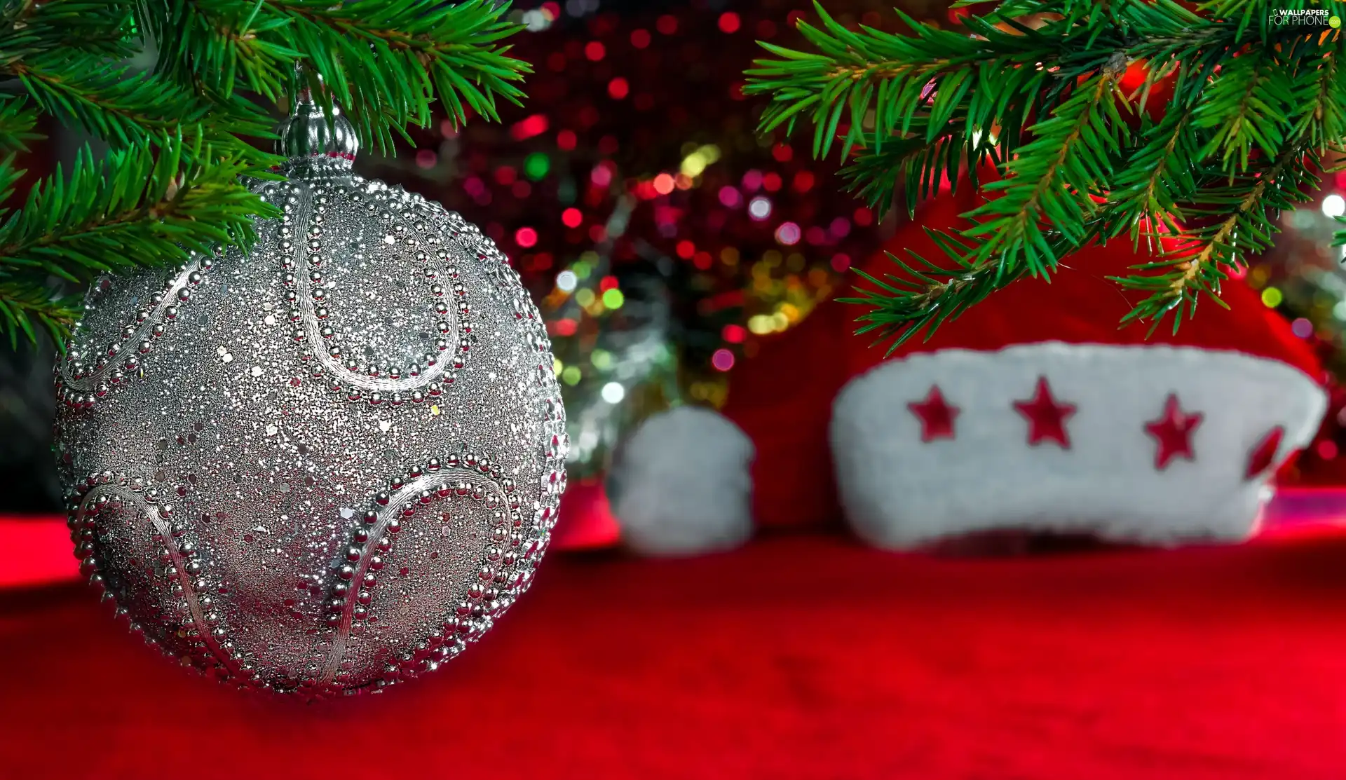 Christmas, christmas, Hat, christmas tree, bauble