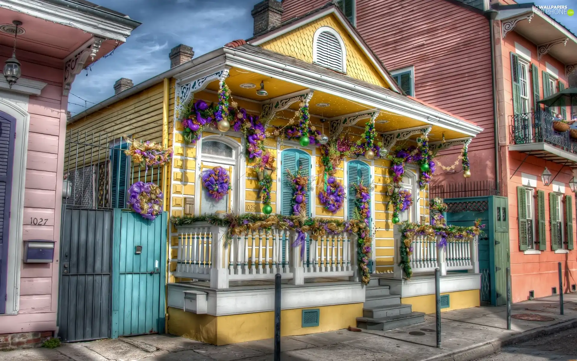 Christmas, New Orleans, Home, decor, Yellow