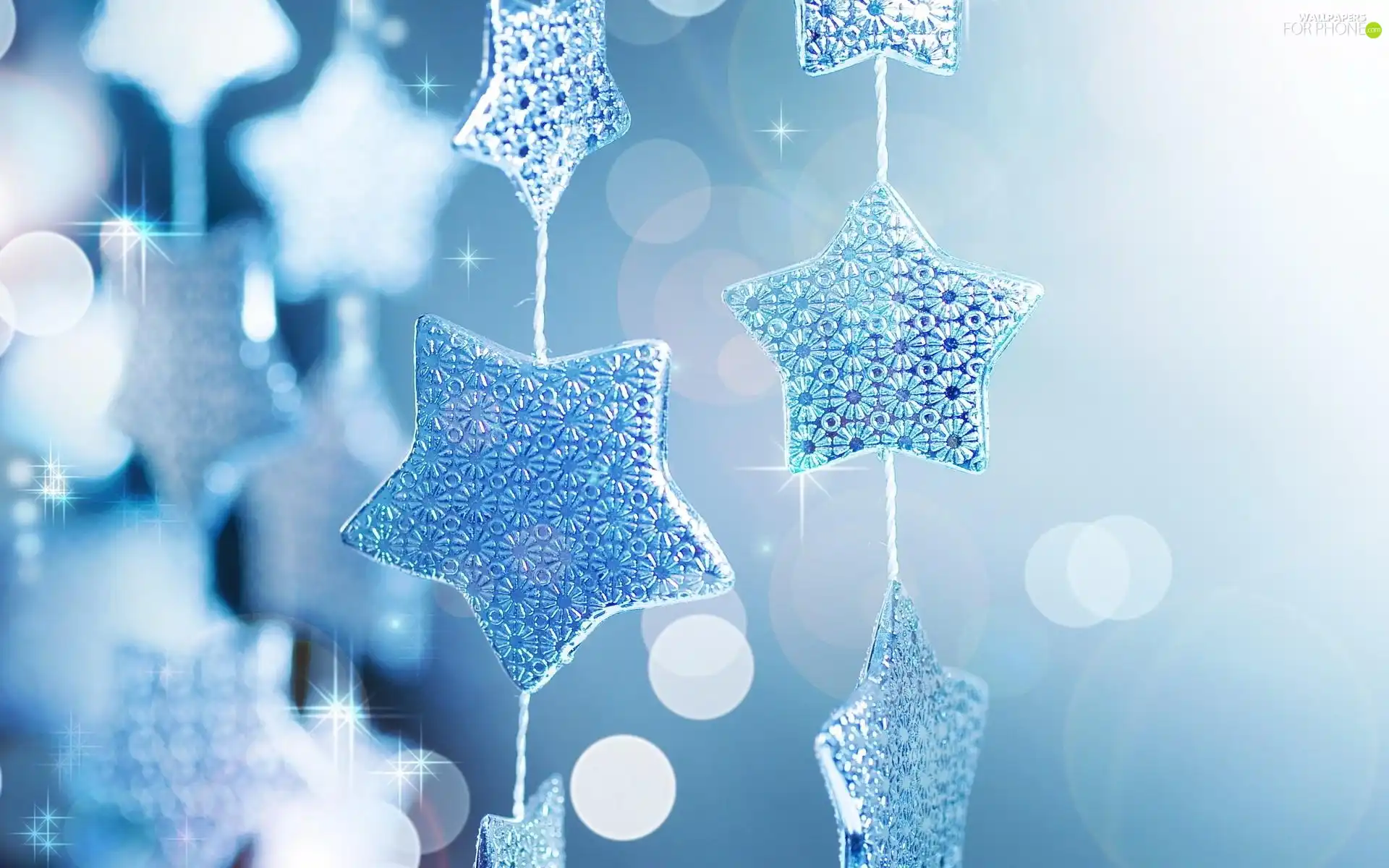 Christmas, Blue, star