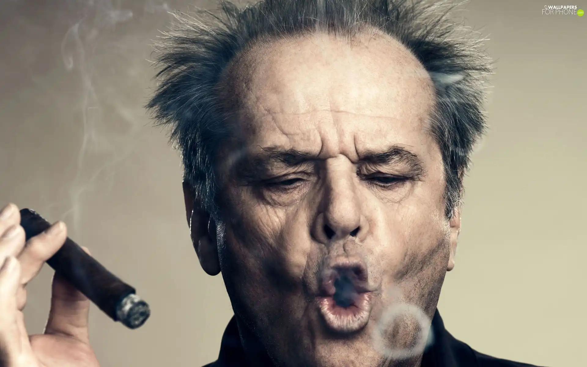 a man, Jack Nicholson, cigar, actor
