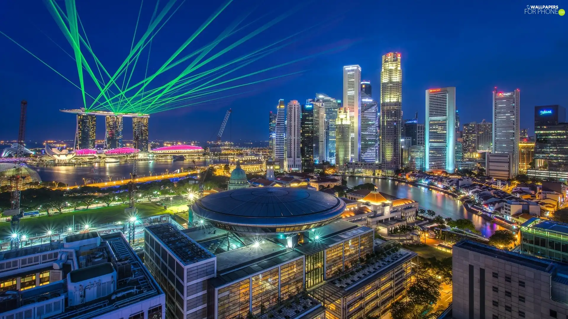 Singapur, City ​​at Night