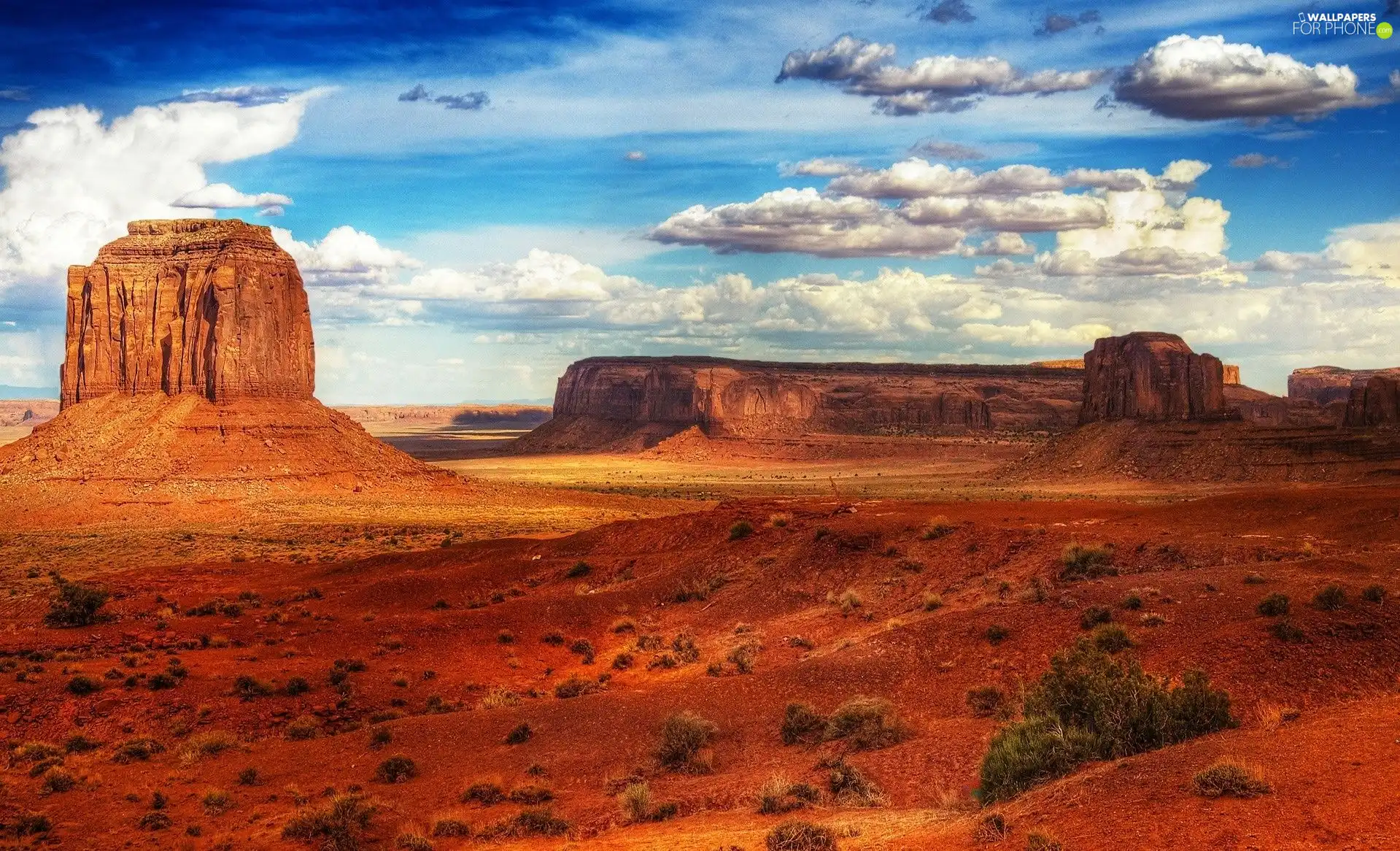Desert, clouds