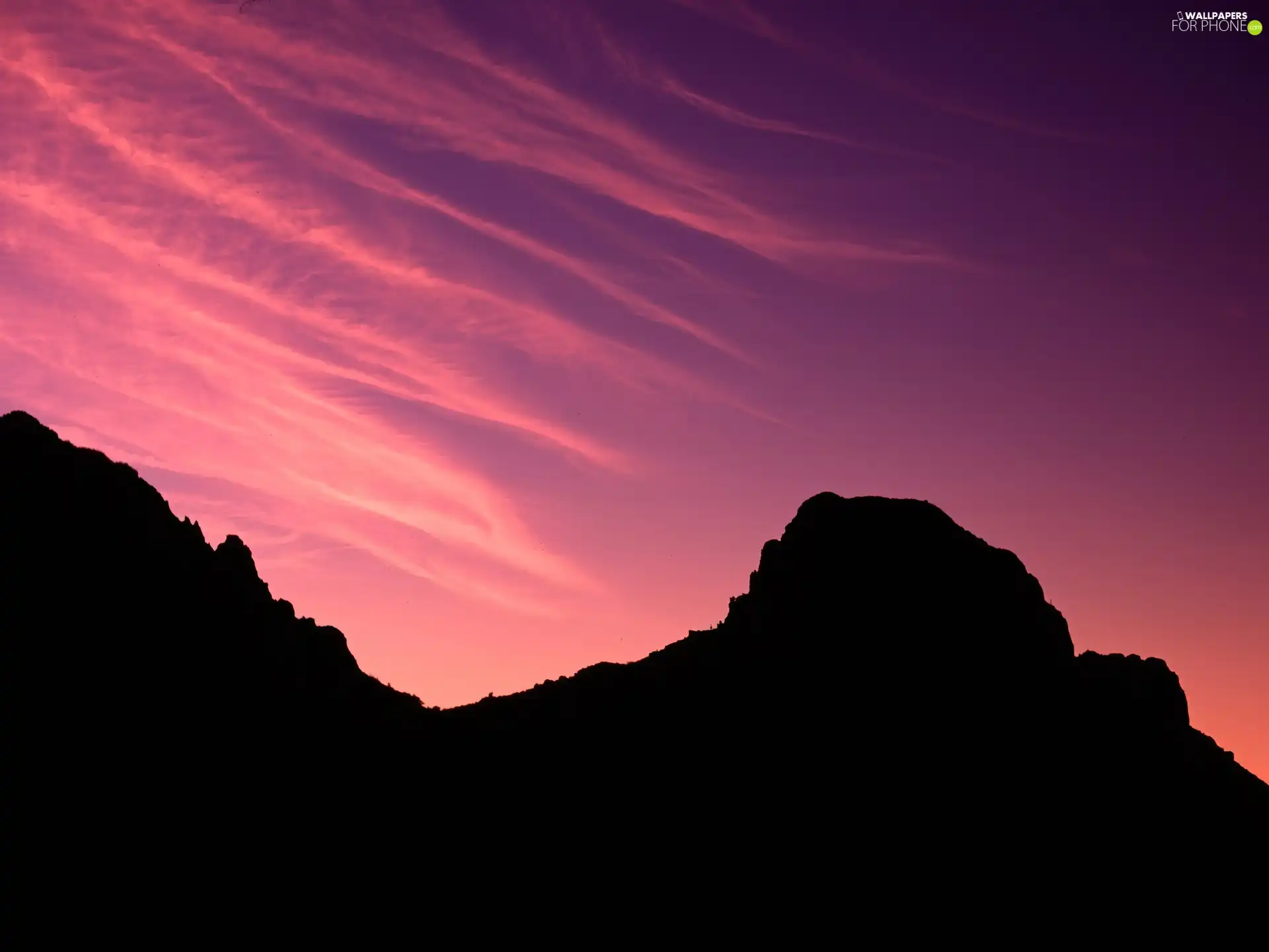 Mountains, clouds