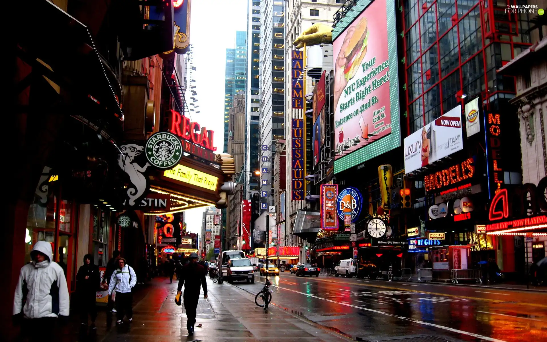 Town, skyscrapers, clouds, New York