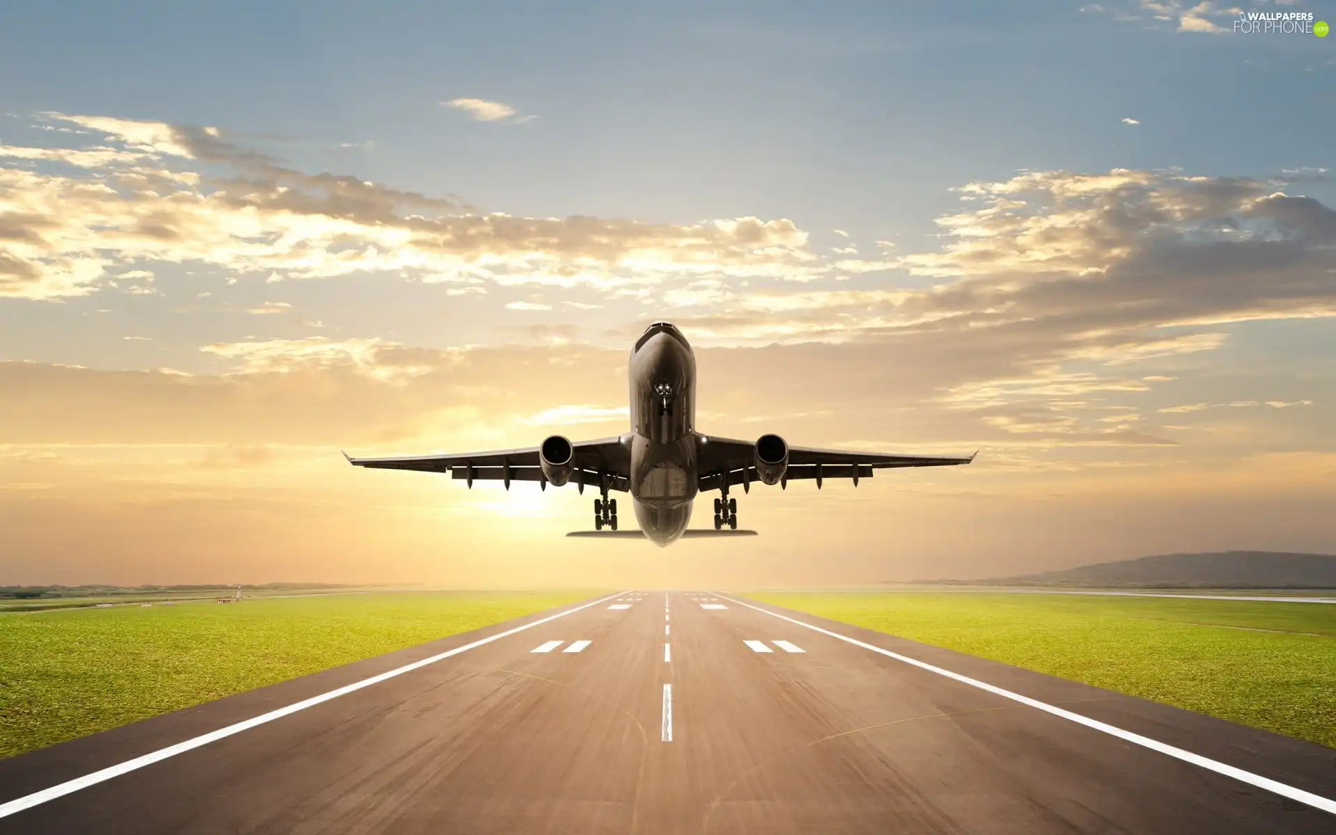 plane, clouds